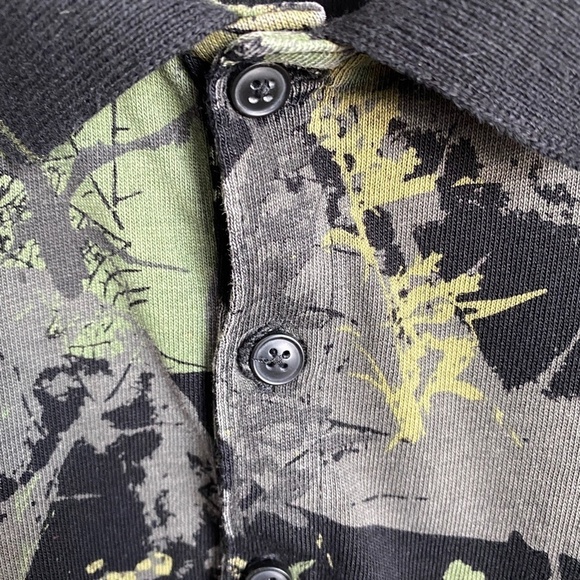 Colin's Men's Green Forest Print Polo Shirt Size Small - Picture 3 of 10